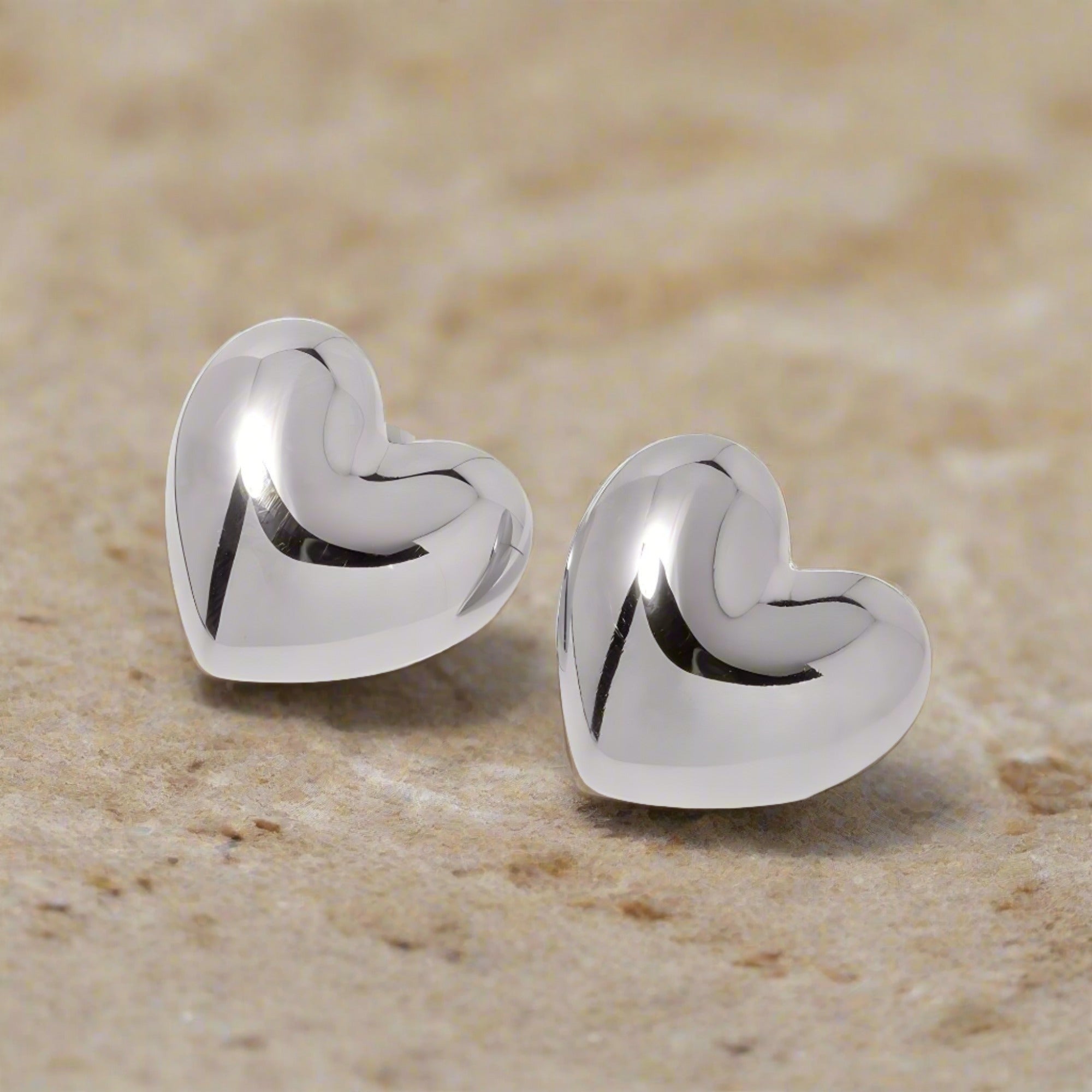 Silver Heart Earrings