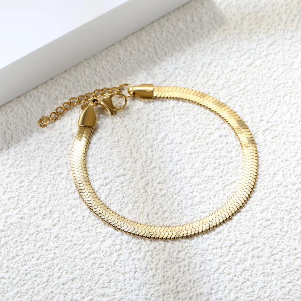 Golden Herringbone Bracelet