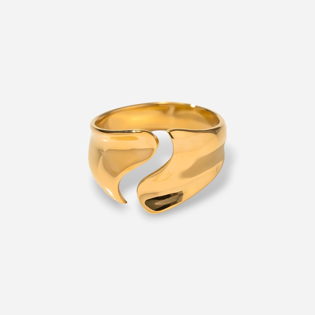 Gold Ripple Ring