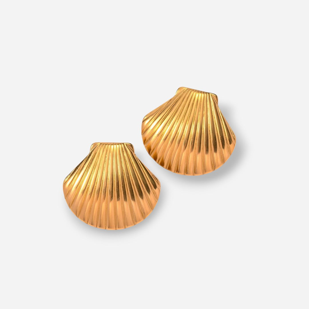 Gold Seashell Earrings