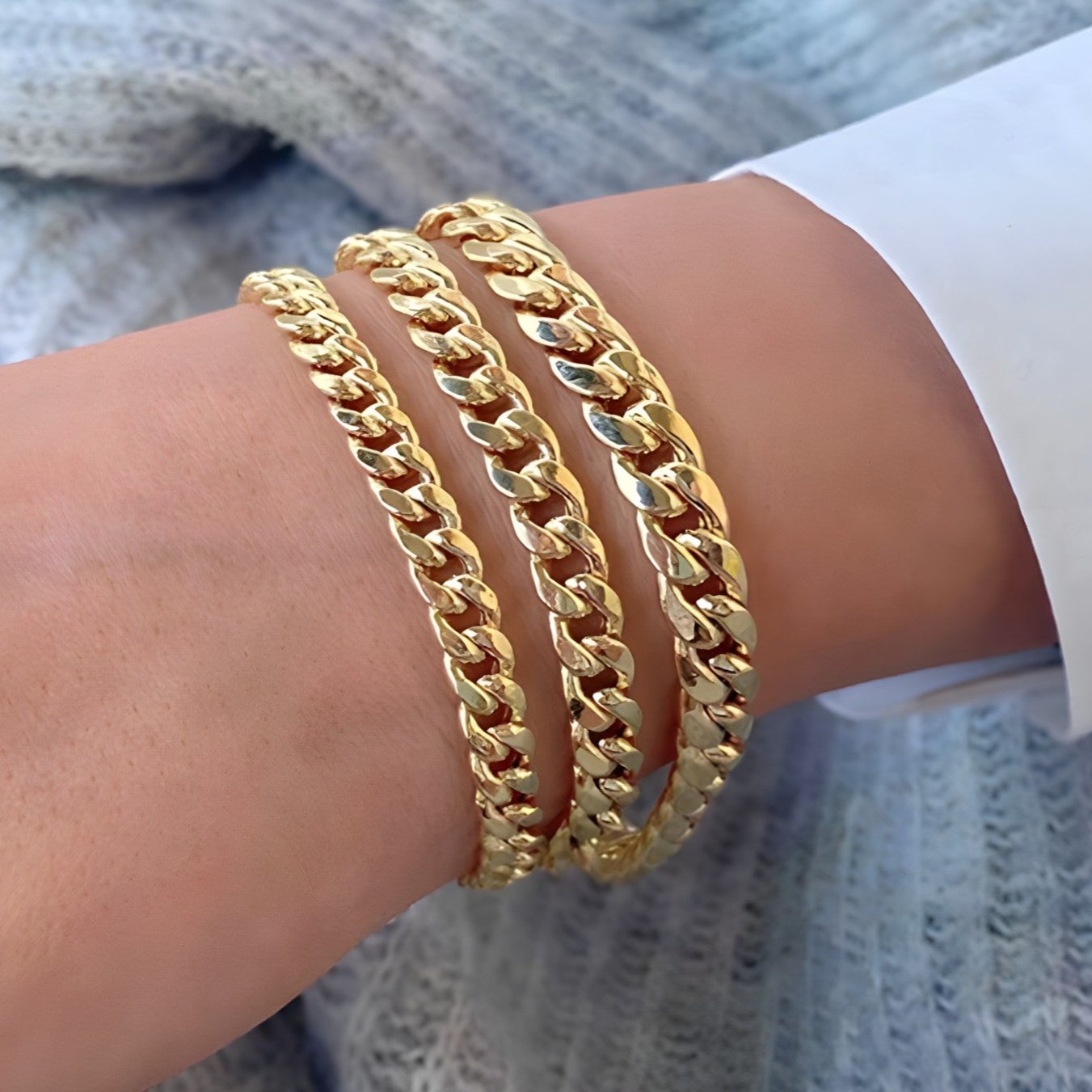 Golden Bold Link Bracelet