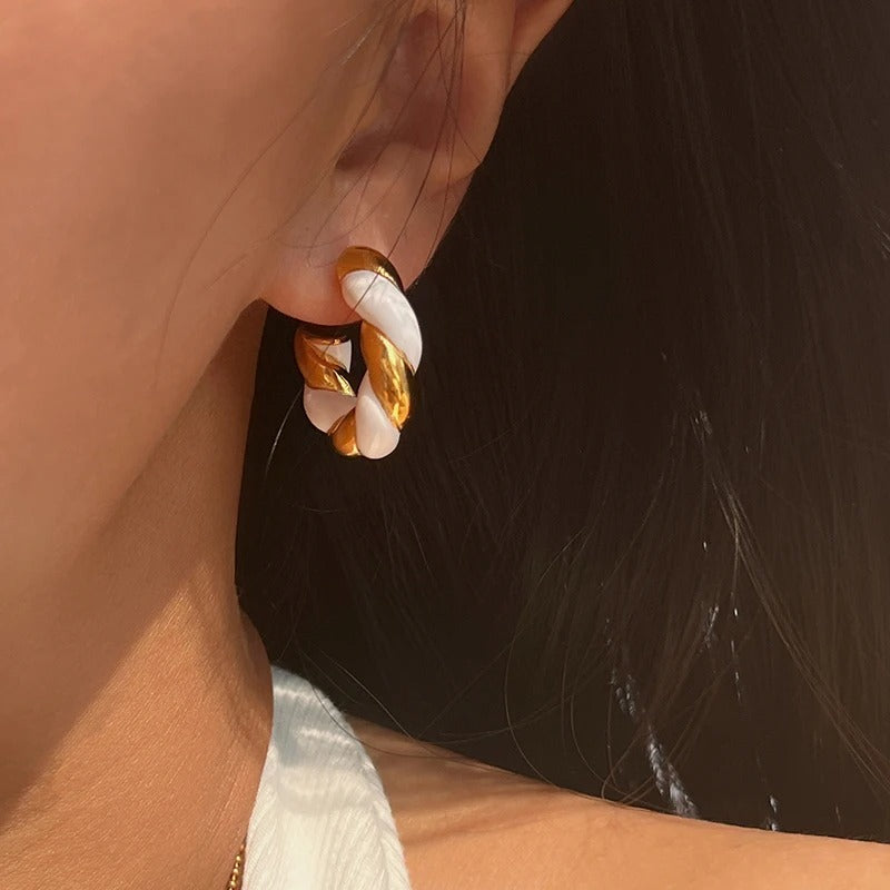 Marble Melt Earrings