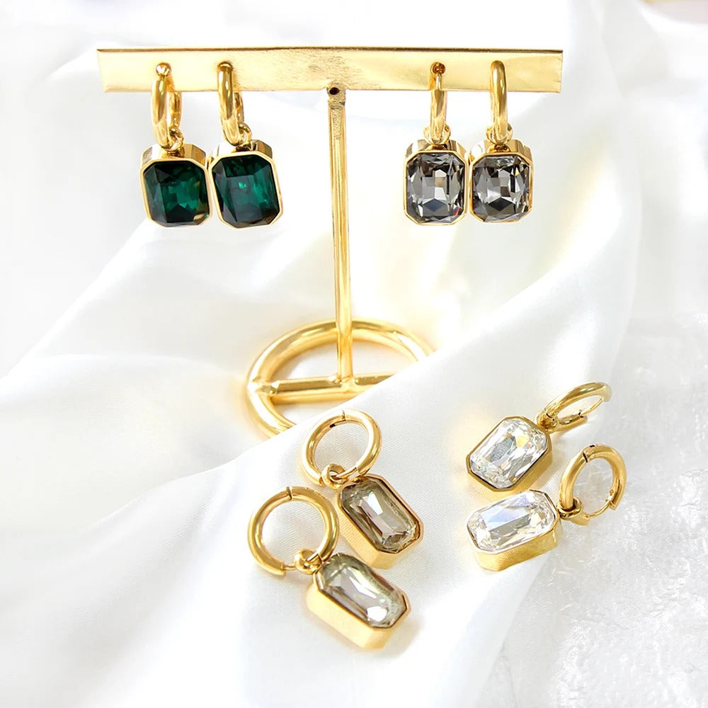 Halo Gem Earrings