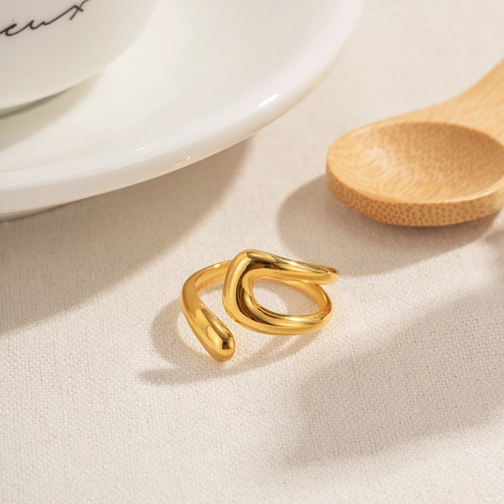 Golden Twist Ring